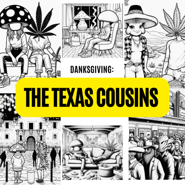 The Texas Cousins: Cannabis Adult Coloring Book